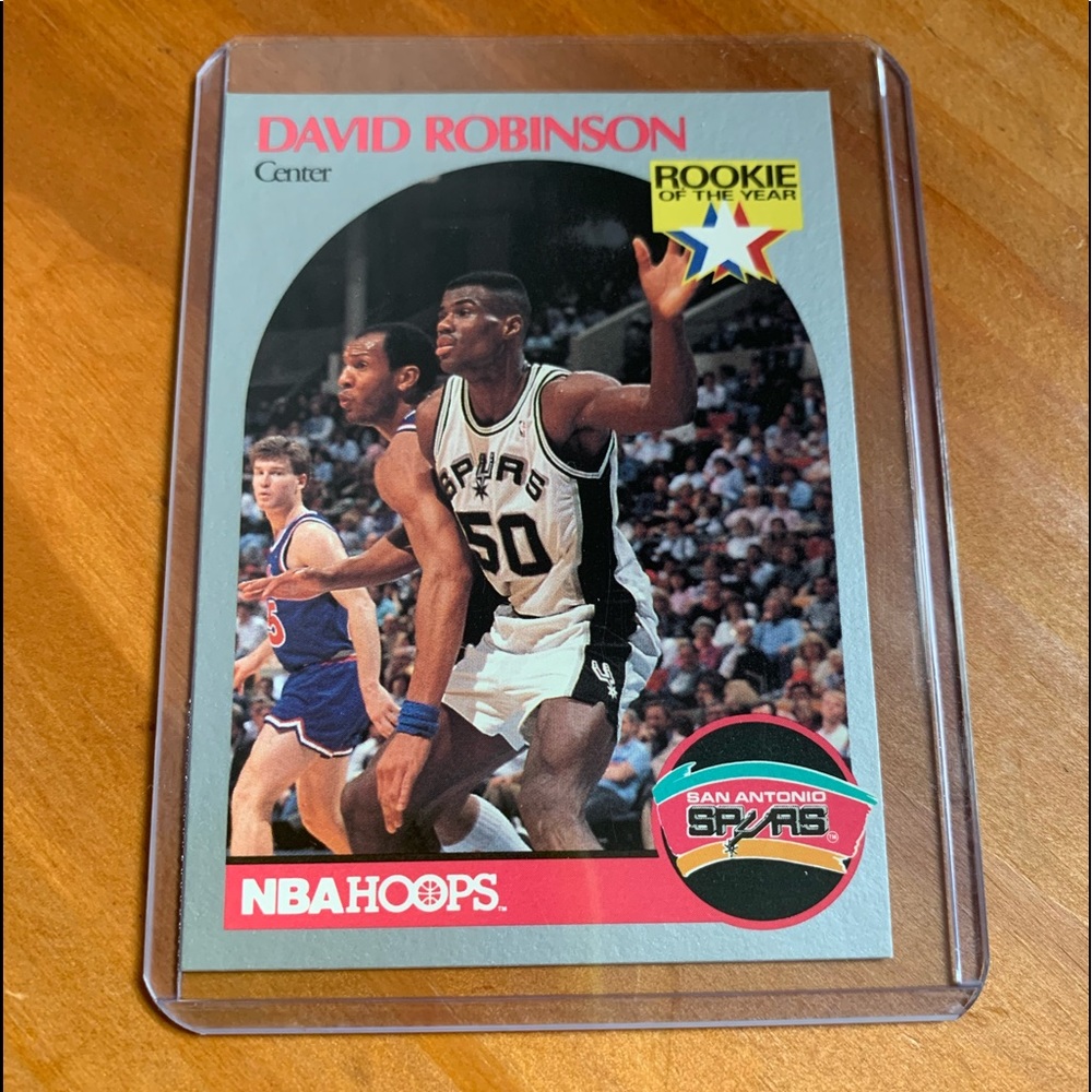 David Robinson rookie of the year card 1990 NBA HOOPS